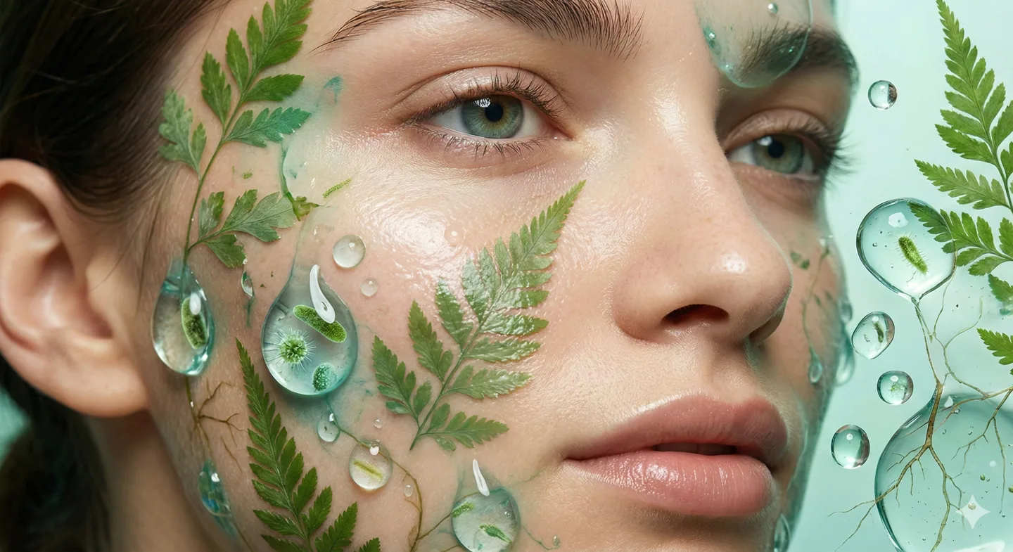 Viso donna con microbioma cutaneo sano e luminoso trattato ad Asti.